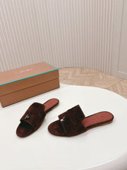 LP SUMMER CHARMS SANDALS IN BURNT UMBER SUEDE
