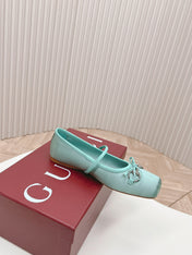 GG BALLET FLAT ARCTIC SILK