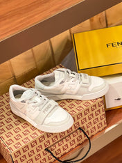 FENDI MATCH IN WHITE MIX LIGHT GREY CALFSKIN