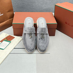 LP SUMMER CHARMS WALK MULES IN GREY SUEDE