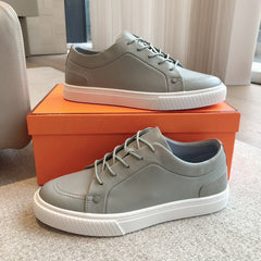 IRWIN SNEAKER LIGHT GRAY CALFSKIN