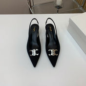 ALMA TRIOMPHE SLINGBACK IN BLACK SUEDE