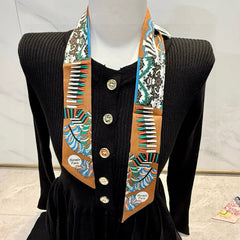 HERMES 25S SILK NECKERCHIEF 86 IN SILK 714345