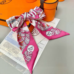 HERMES 25S SILK NECKERCHIEF 86 IN SILK 714347