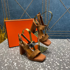 ILONA SANDAL 95 CARAMEL SUEDE