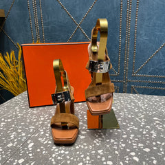 ILONA SANDAL 95 CARAMEL SUEDE