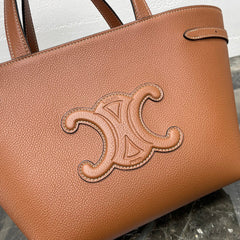 MINI CABAS ANAÏS CUIR TRIOMPHE 21 IN BRONZE ORANGE GRAINED CALFSKIN