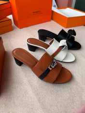HIGH MULES IN WHITE CALFSKIN