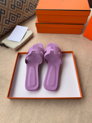 0RAN SANDALS IN LILAC PURPLE CALFSKIN