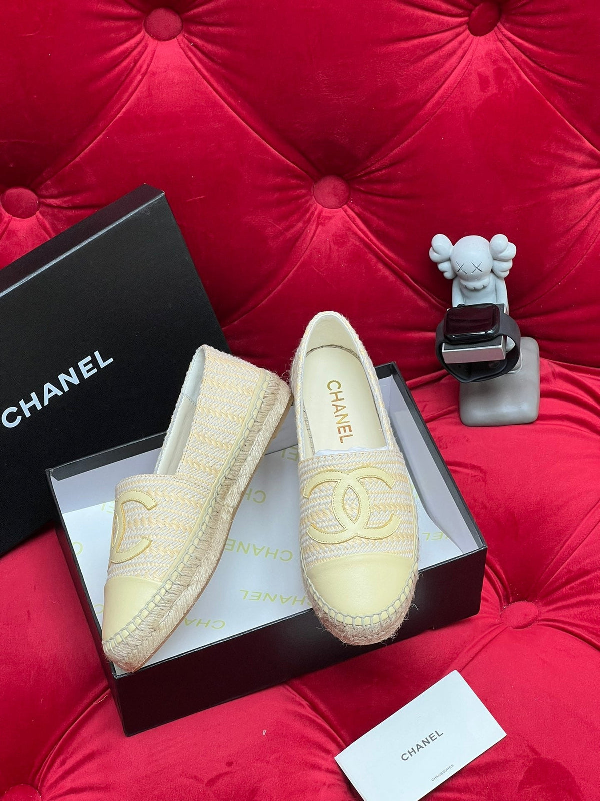 WOVEN LOAFERS IN DARK CREAM FABRIC