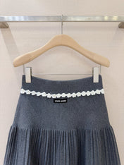 MIUMIU 26S PLEATED KNIT SKIRT 950