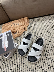 ELECTRIC SANDAL BLACK MIX WHITE CALFSKIN