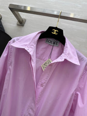 Loewe Shirt Dress Lilac Cotton