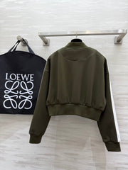 Loewe 25 Logo Jersey Track Jacket Green Cotton