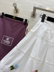 CC Floral Lace Patchwork Shirt White Cotton