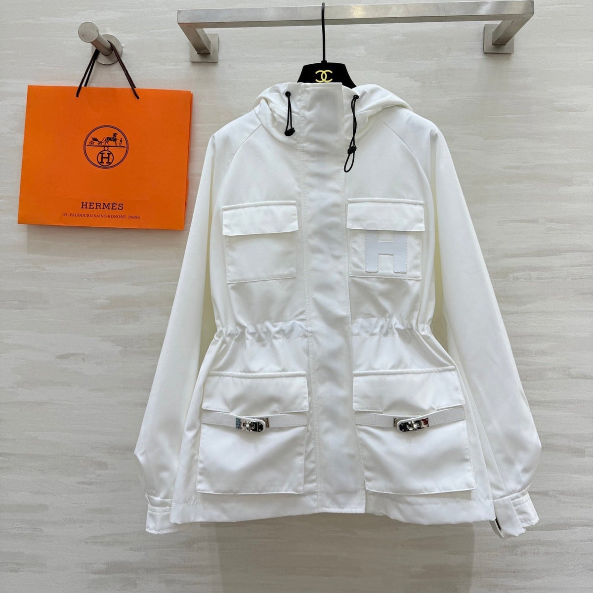 HERMES 25S HOODED JACKET 073