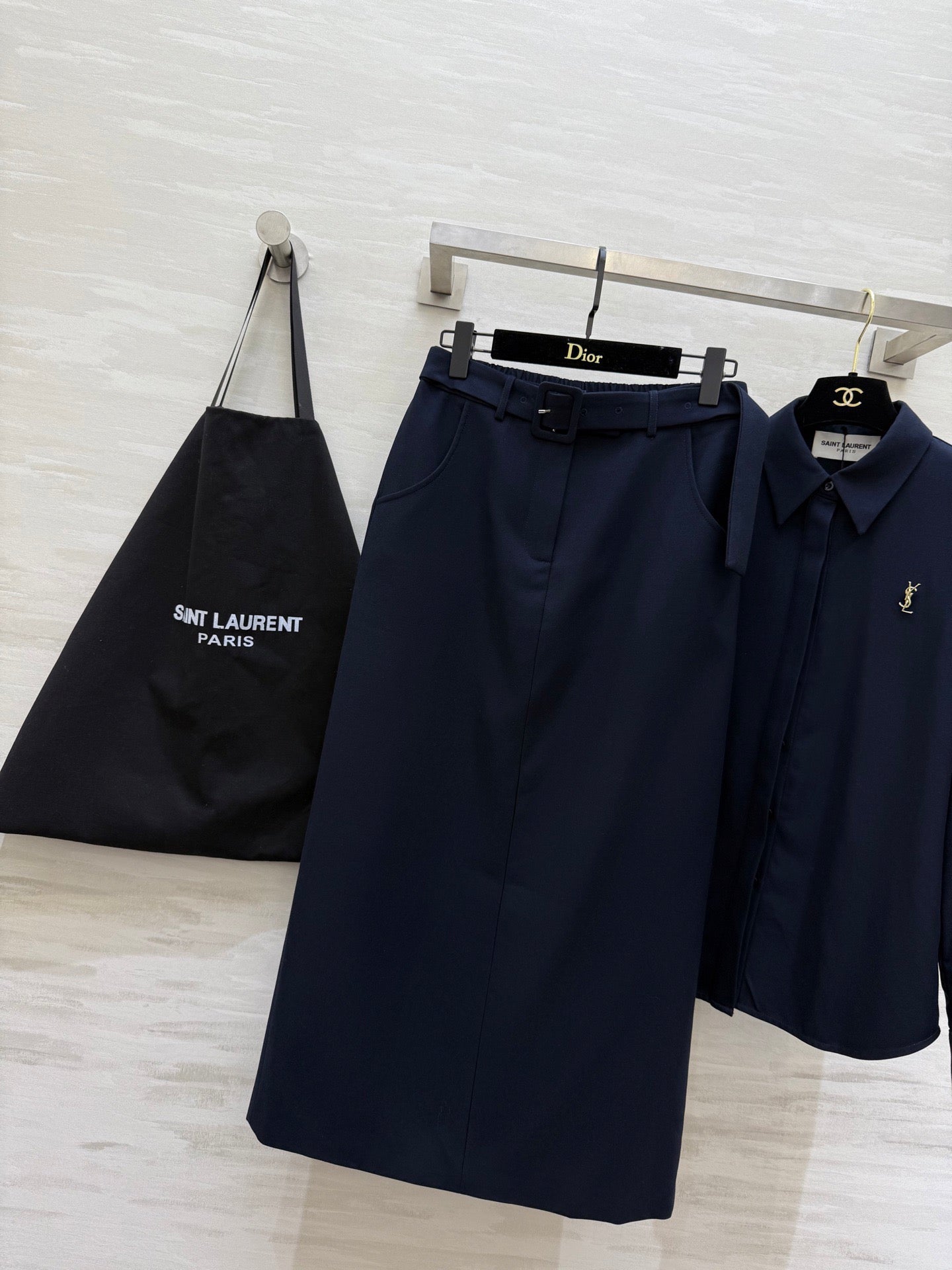 YSL 26S SHIRT AND SKIRT SET 306