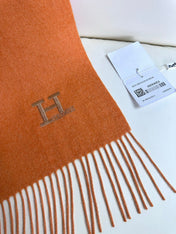 HERMES 26S LONG SCARF 190 IN CASHMERE 309792