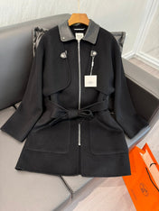 HERMES 25S MID-LENGTH CASHMERE COAT 283