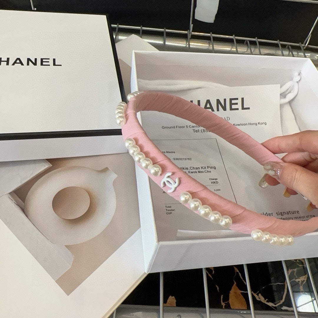 HEADBAND BLUSH PINK SILK 168621