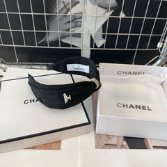 BLACK SILK AND FABRIC HAIRBAND 410877