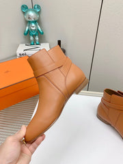 WOMEN'S NEO ANKLE BOOT IN BRONZE BROWN CALFSKIN