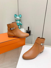 WOMEN'S NEO ANKLE BOOT IN BRONZE BROWN CALFSKIN