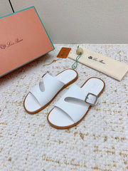 SANDALS IN WHITE CALFSKIN