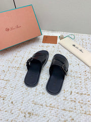 SANDALS IN BLACK SNAKE EMBOSSED CALFSKIN