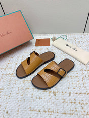 SANDALS IN LIGHT BROWN SNAKE EMBOSSED CALFSKIN