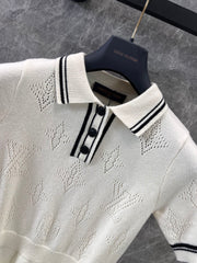 LV 25 White Monogram Wool