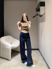 MIUMIU WIDE-LEG PANTS STYLE 656