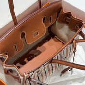 Birkin Shoulder Light 29 Swift-Toile H Canvas Gold PHW