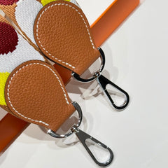 25S HERMES SHOULDER STRAP POLKA DOT 85 IN CANVAS