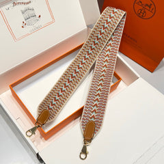 25S HERMES SANGLE ALLEGRO BAG STRAP CORNALINE 85 IN CANVAS GOLD HARDWARE