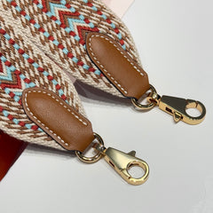 25S HERMES SANGLE ALLEGRO BAG STRAP CORNALINE 85 IN CANVAS GOLD HARDWARE