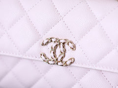 CHANEL 25S KELLY IN PASTEL PINK LAMBSKIN WITH GOLD HARDWARE