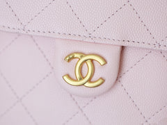 CHANEL 25S HOBO BAG 30 CM IN LIGHT PINK LAMBSKIN WITH GOLD HARDWARE