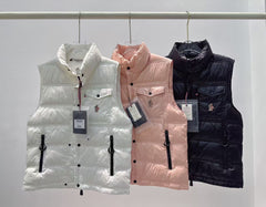 MONCLER 25S DOWN VEST IN PINK 033