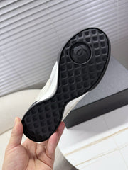 CHANEL 25S TRAINERS WHITE AND LIGHT GRAY IN CALFSKIN