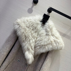 MAX MARA 25S DOUBLE-SIDED CASHMERE COAT WITH FOX FUR COLLAR 171