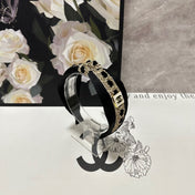 BLACK MIX LIGHT YELLOW FABRIC AND SATIN HEADBAND 168583