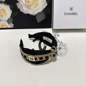 BLACK MIX LIGHT YELLOW FABRIC AND SATIN HEADBAND 168583