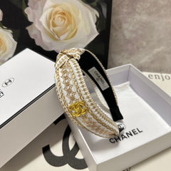 LIGHT YELLOW MIX WHITE FABRIC HEADBAND 168588