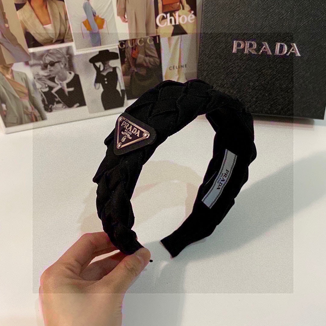 BLACK FABRIC BRAIDED HAIRBAND 344762