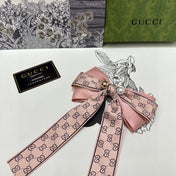 RIBBON BOW HAIR CLIP IN BABY PINK RE-NYLON ATTACHED PEARL 358259