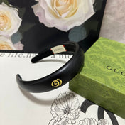 HEADBAND IN BLACK SHINY LAMBSKIN 406128