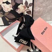 BIG BOW HEADBAND IN BLACK COTTON 432821