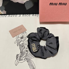 HAIR TIE IN GRAY MIX BLACK SPANDEX FABRIC 432829