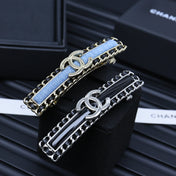 CHANEL 25P LEATHER-THREADED HAIR CLIP